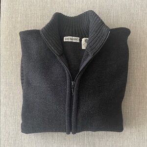Holt Renfrew Black Zip-Up Men's Sweater